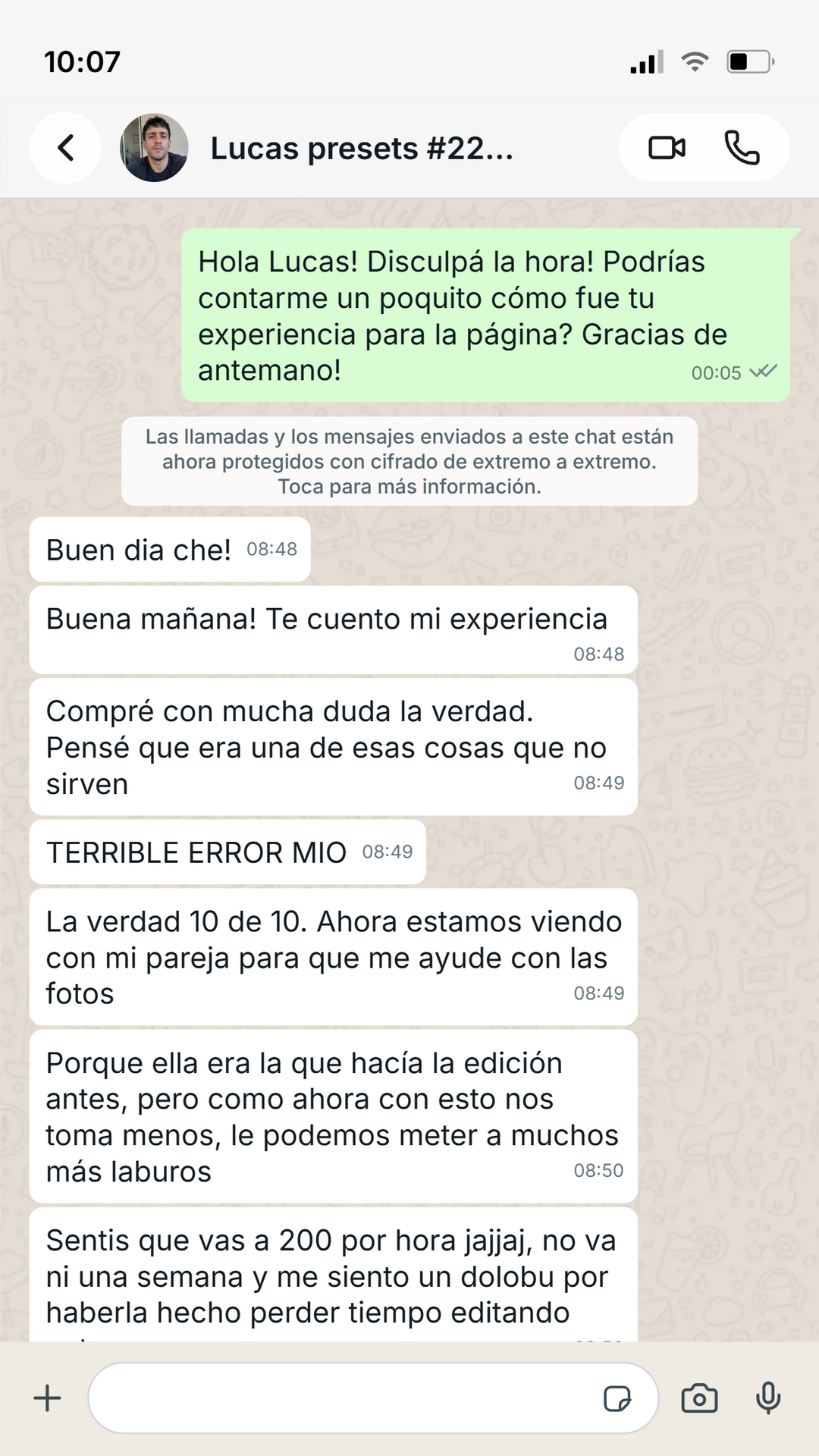 Testimonio de cliente